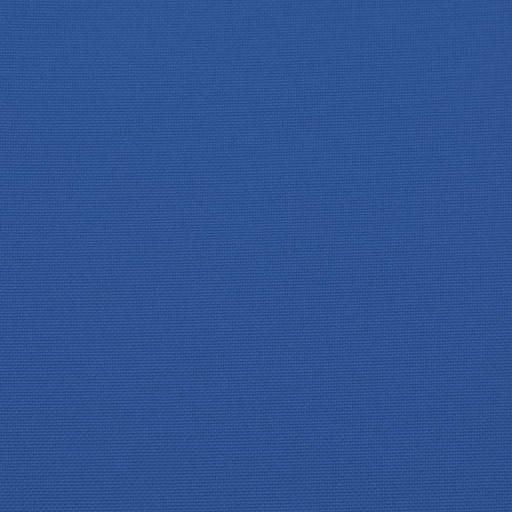 Cuscini Sedia con Schienale Basso 2 pz Blu Reale Tessuto Oxford