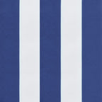 Cuscini Sedia Schienale Basso 2 pz a Righe Blu e Bianche Oxford