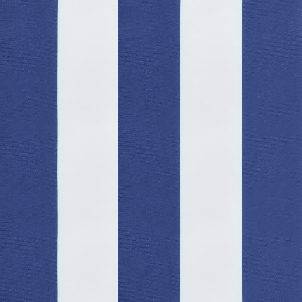 Cuscini Sedia Schienale Basso 2 pz a Righe Blu e Bianche Oxford