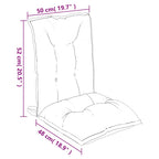 Cuscini Sedia Schienale Basso 2 pz a Righe Blu e Bianche Oxford