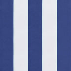 Cuscini Sedia Schienale Basso 6 pz a Righe Blu e Bianche Oxford
