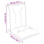 Cuscini Sedia Schienale Basso 6 pz a Righe Blu e Bianche Oxford