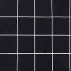 Cuscini Sedia Schienale Basso 2 pz Quadri Nero Tessuto Oxford
