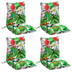 Cuscini Sedia Schienale Basso 4pz Multicolore in Tessuto Oxford