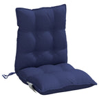 Cuscini Sedia Schienale Basso 2 pz Blu Marino in Tessuto Oxford