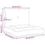 Set Cuscini per Pallet Blu Marino 60x38x13 cm in Tessuto