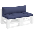 Cuscini per Pallet 2 pz Blu Marino in Tessuto Oxford