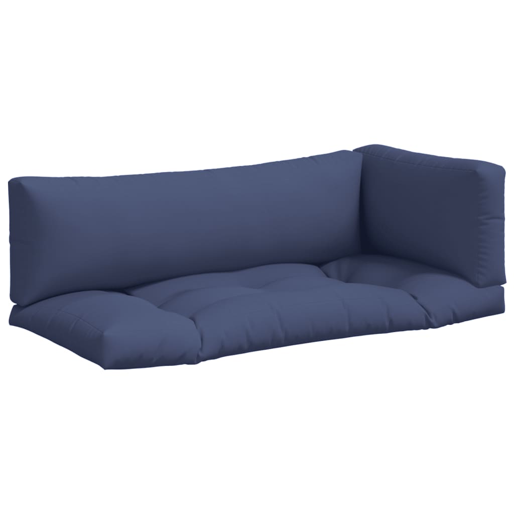Cuscini per Pallet 3 pz Blu Marino in Tessuto Oxford