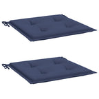 Cuscini per Pallet 2 pz Blu Marino 40x40x4 cm in Tessuto Oxford