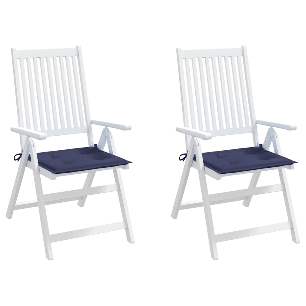 Cuscini per Pallet 2 pz Blu Marino 40x40x4 cm in Tessuto Oxford