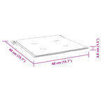 Cuscini per Pallet 2 pz Blu Marino 40x40x4 cm in Tessuto Oxford
