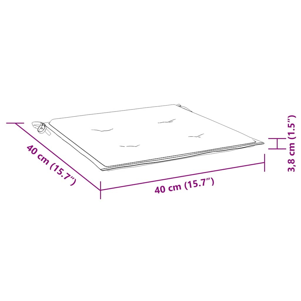 Cuscini per Pallet 4 pz Blu Marino 40x40x4 cm in Tessuto Oxford