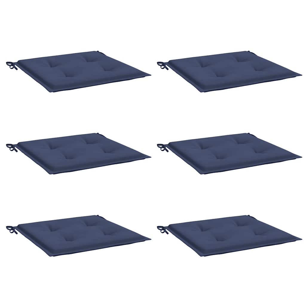Cuscini per Pallet 6 pz Blu Marino 50x50x4 cm in Tessuto Oxford