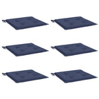 Cuscini per Pallet 6 pz Blu Marino 50x50x4 cm in Tessuto Oxford
