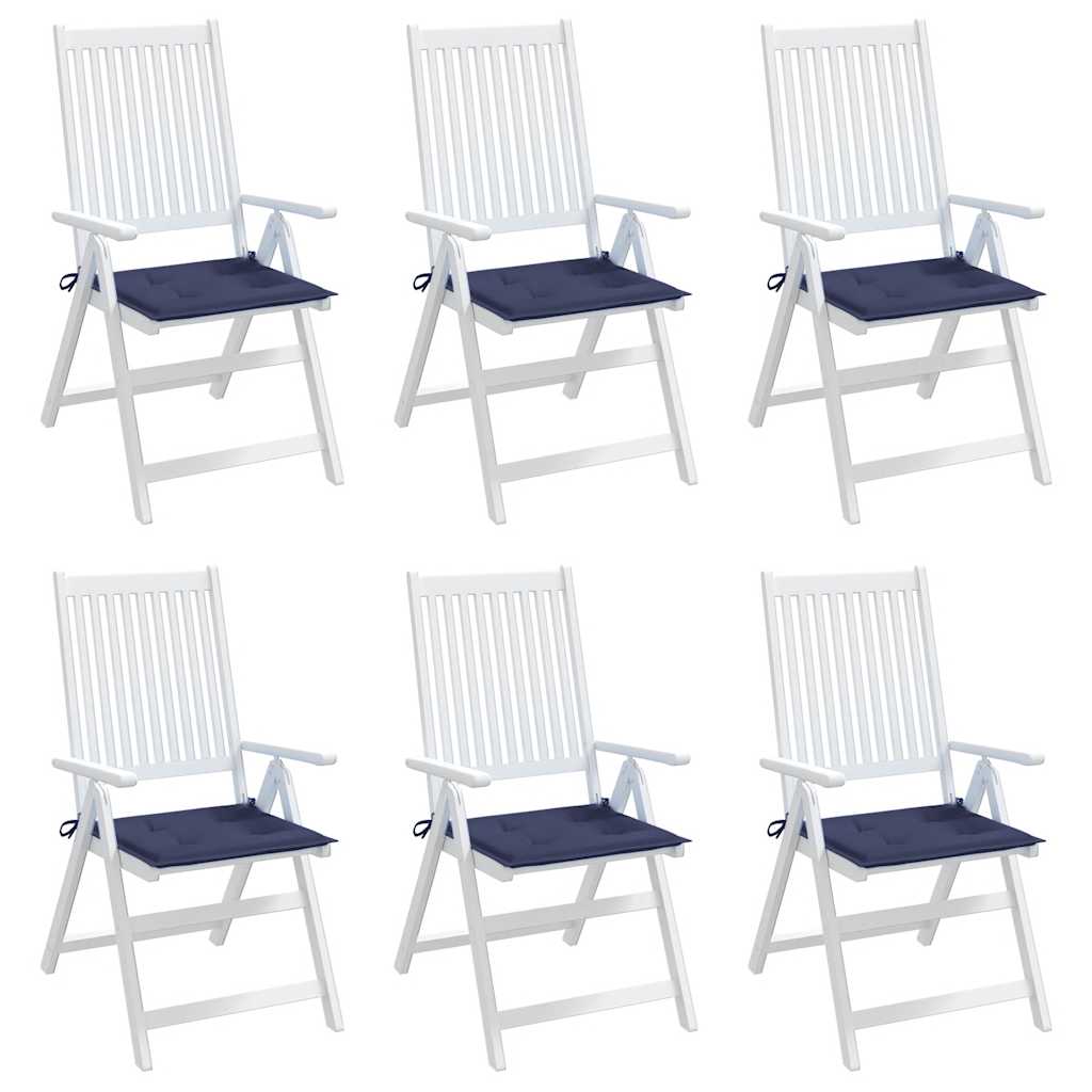 Cuscini per Pallet 6 pz Blu Marino 50x50x4 cm in Tessuto Oxford