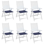 Cuscini per Pallet 6 pz Blu Marino 50x50x4 cm in Tessuto Oxford