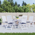 Cuscini per Pallet 6 pz Blu Marino 50x50x4 cm in Tessuto Oxford