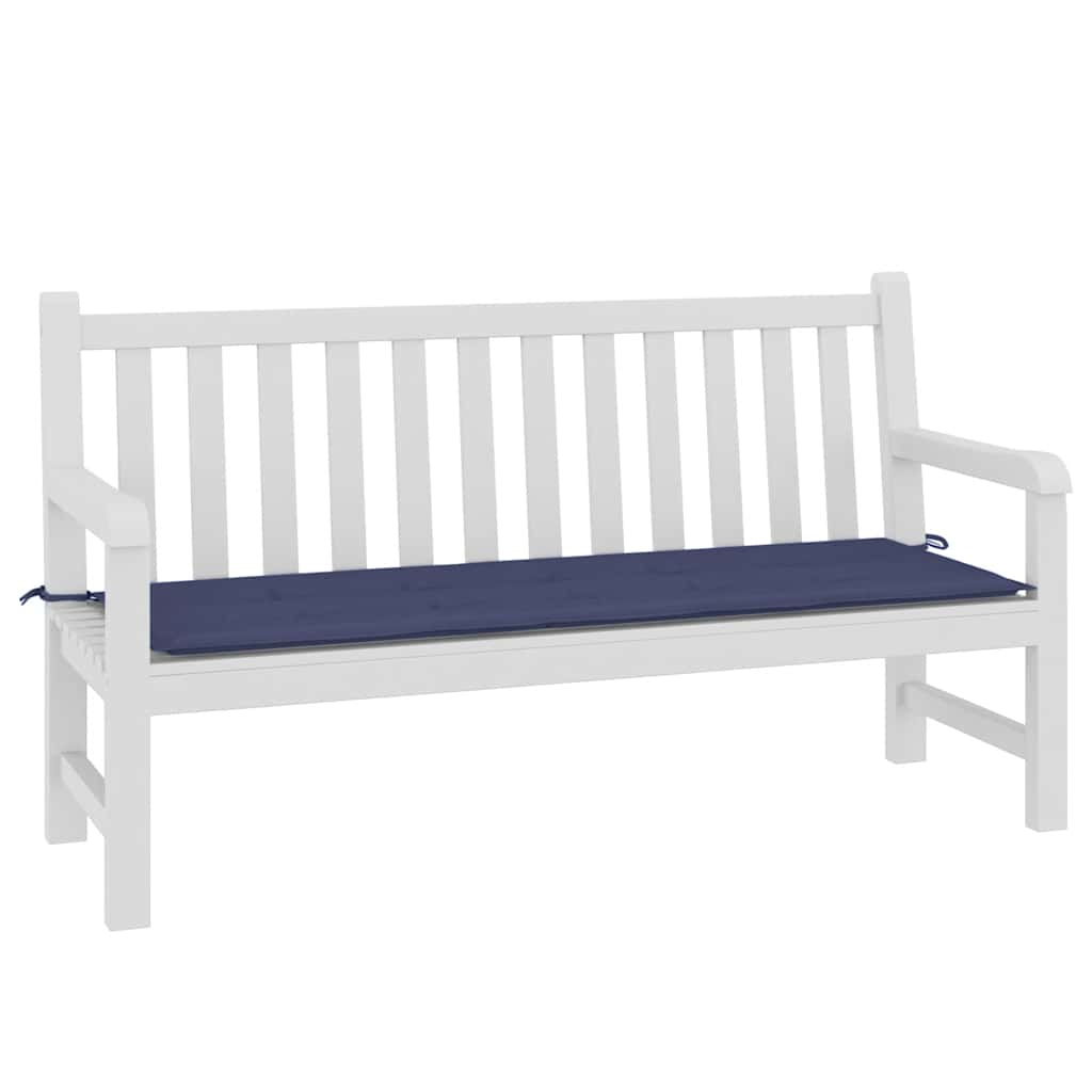 Cuscino Panca da Giardino Blu Marino 150x50x4 cm Tessuto Oxford