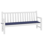 Cuscino Panca da Giardino Blu Marino 200x50x4 cm Tessuto Oxford
