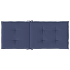 Cuscini Sedia Schienale Alto 2 pz Blu Marino in Tessuto