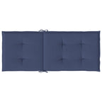 Cuscini Sedia con Schienale Alto 4 pz Blu Marino Tessuto