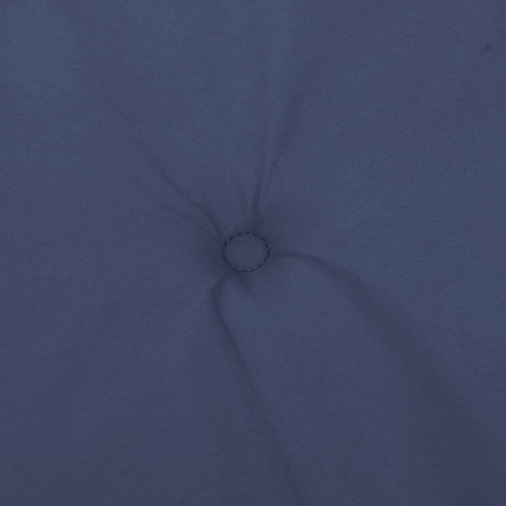 Cuscini Sedia con Schienale Alto 4 pz Blu Marino Tessuto