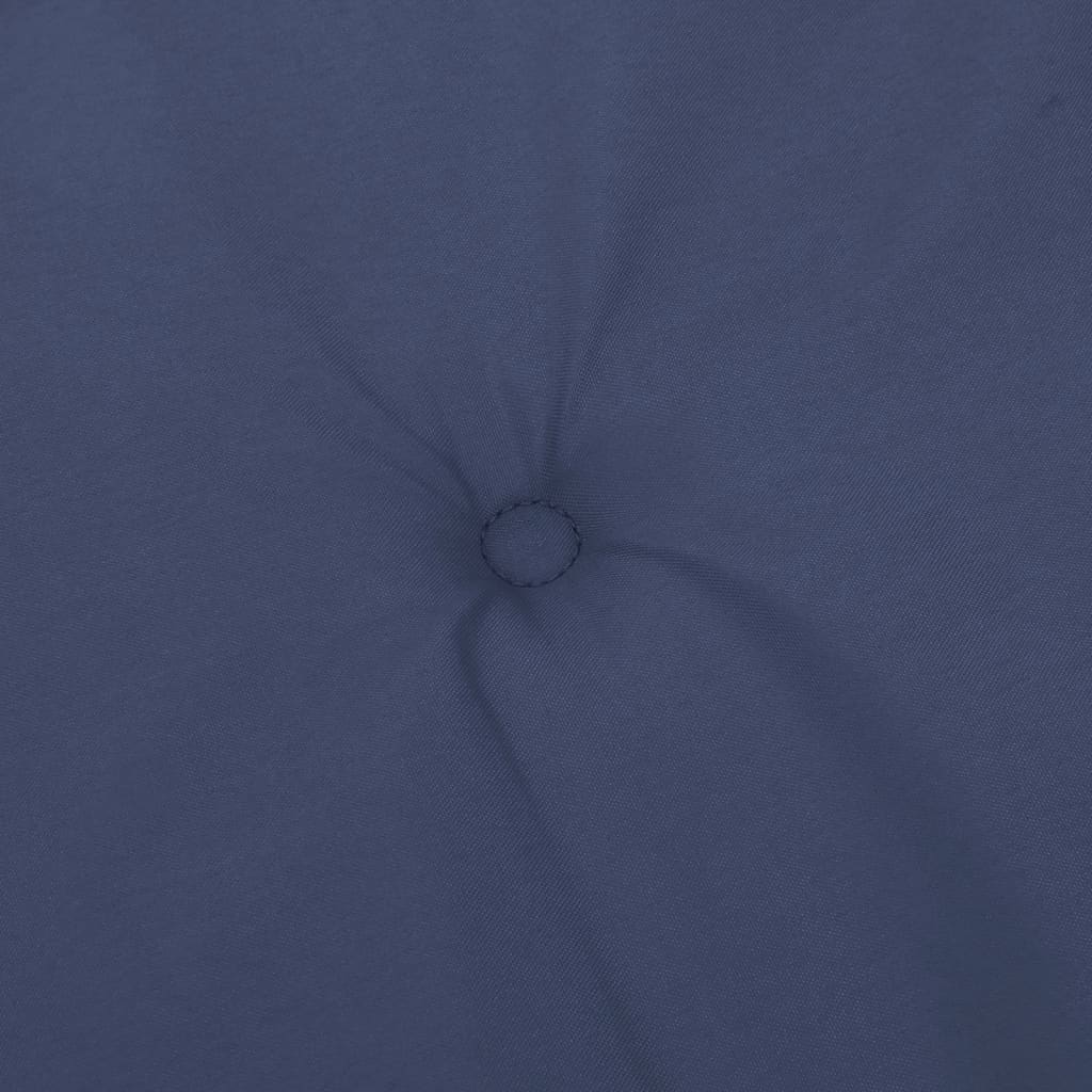 Cuscini Sedia con Schienale Alto 6 pz Blu Marino Tessuto