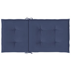 Cuscini Sedia Schienale Basso 4 pz Blu Marino in Tessuto