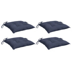Cuscini per Sedia 4 pz Blu Marino 40x40x7 cm in Tessuto Oxford