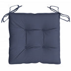 Cuscini per Sedia 2 pz Blu Marino 50x50x7 cm in Tessuto Oxford