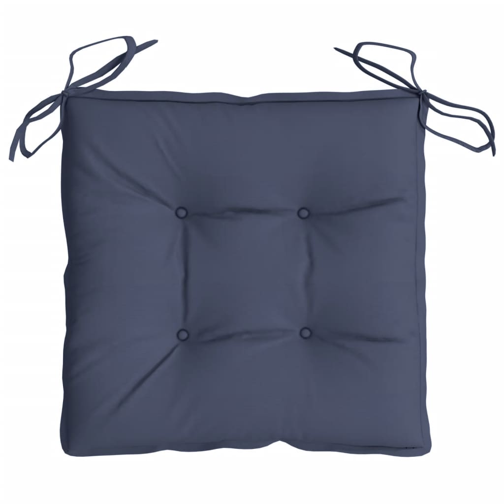 Cuscini per Sedia 6 pz Blu Marino 50x50x7 cm in Tessuto Oxford