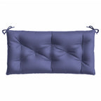 Cuscini per Panca 2 pz Blu Marino 100x50x7 cm in Tessuto Oxford