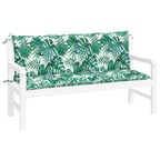 Cuscini Panca Giardino 2 pz a Foglie 150x50x7 cm Tessuto Oxford
