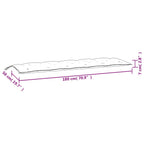 Cuscini Panca Giardino 2 pz a Foglie 180x50x7cm Tessuto Oxford