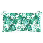 Cuscino Panca Giardino a Foglie 110x50x7 cm in Tessuto Oxford