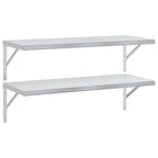 Mensole a Muro 2 pz 100x40 cm Argento in Acciaio Inossidabile