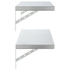 Mensole a Muro 2 pz 100x30 cm Argento in Acciaio Inossidabile
