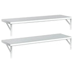 Mensole a Muro 2 pz 100x30 cm Argento in Acciaio Inossidabile