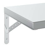 Mensole a Muro 2 pz 100x30 cm Argento in Acciaio Inossidabile