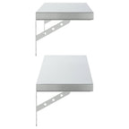 Mensole a Muro 2 pz 100x23,5 cm Argento in Acciaio Inossidabile