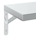 Mensole a Muro 2 pz 100x23,5 cm Argento in Acciaio Inossidabile