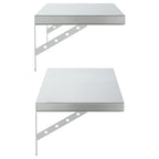 Mensole a Muro 2 pz 75x30 cm Argento in Acciaio Inossidabile