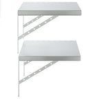 Mensole a Muro 2 pz 50x40 cm Argento in Acciaio Inossidabile