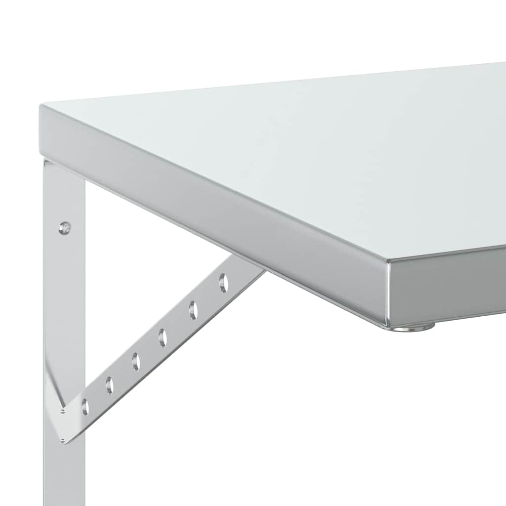 Mensole a Muro 2 pz 50x40 cm Argento in Acciaio Inossidabile