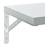 Mensole a Muro 2 pz 50x30 cm Argento in Acciaio Inossidabile