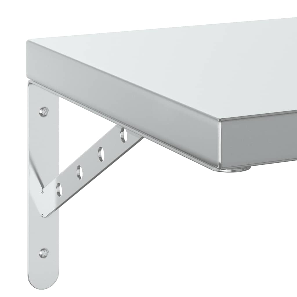 Mensole a Muro 2 pz 50x30 cm Argento in Acciaio Inossidabile