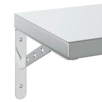 Mensole a Muro 2 pz 50x23,5 cm Argento in Acciaio Inossidabile