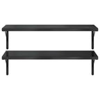 Mensole a Muro 2 pz 100x40 cm Nero in Acciaio Inossidabile