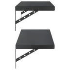 Mensole a Muro 2 pz 100x30 cm Nero in Acciaio Inossidabile