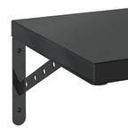 Mensole a Muro 2 pz 100x30 cm Nero in Acciaio Inossidabile
